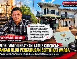 Wedri Waldi Ingatkan Kadus Cidokom: Jangan Ulur Pengurusan Sertifikat Warga